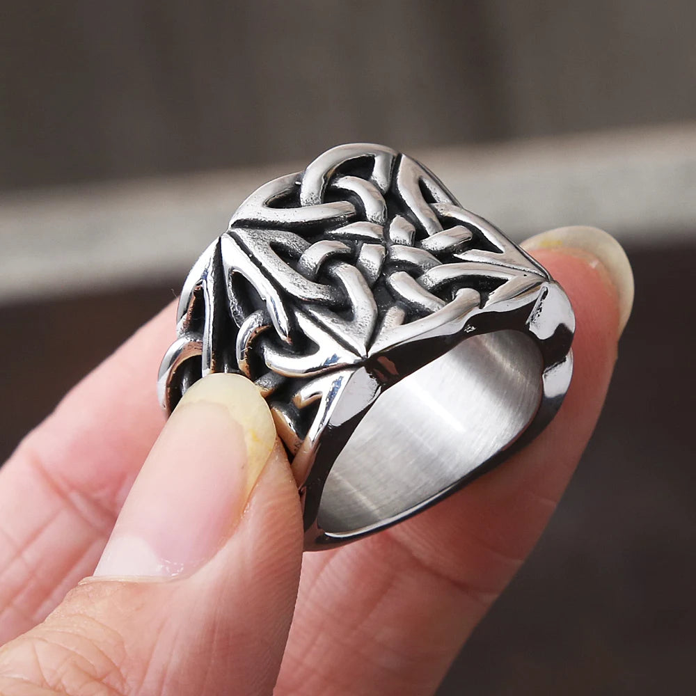 Men’s Stainless Steel Amulet Ring
