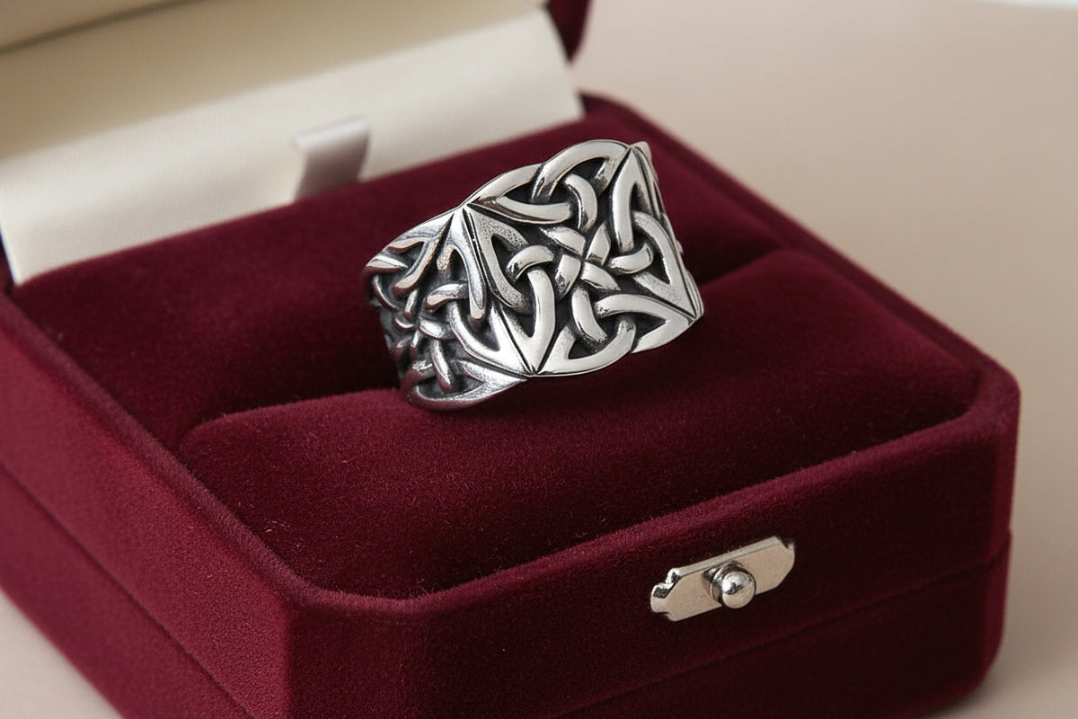 Men’s Stainless Steel Amulet Ring