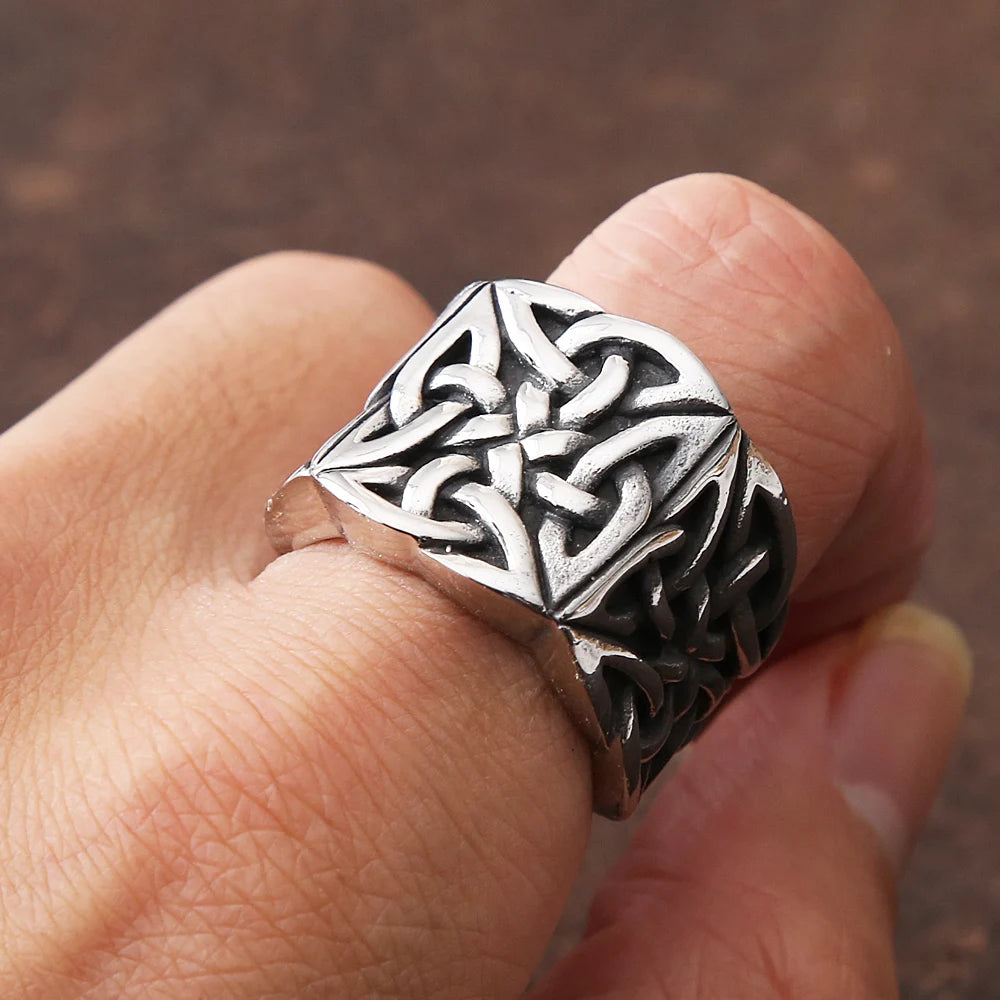 Men’s Stainless Steel Amulet Ring