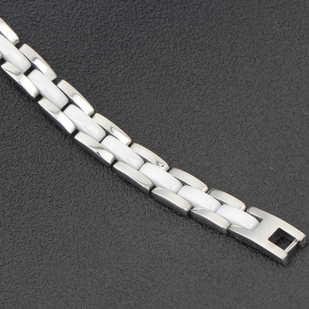 Ceramic Bangle Stainless Steel Bracelet