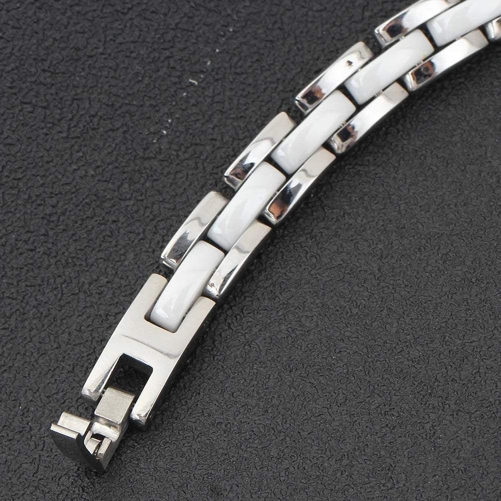 Ceramic Bangle Stainless Steel Bracelet