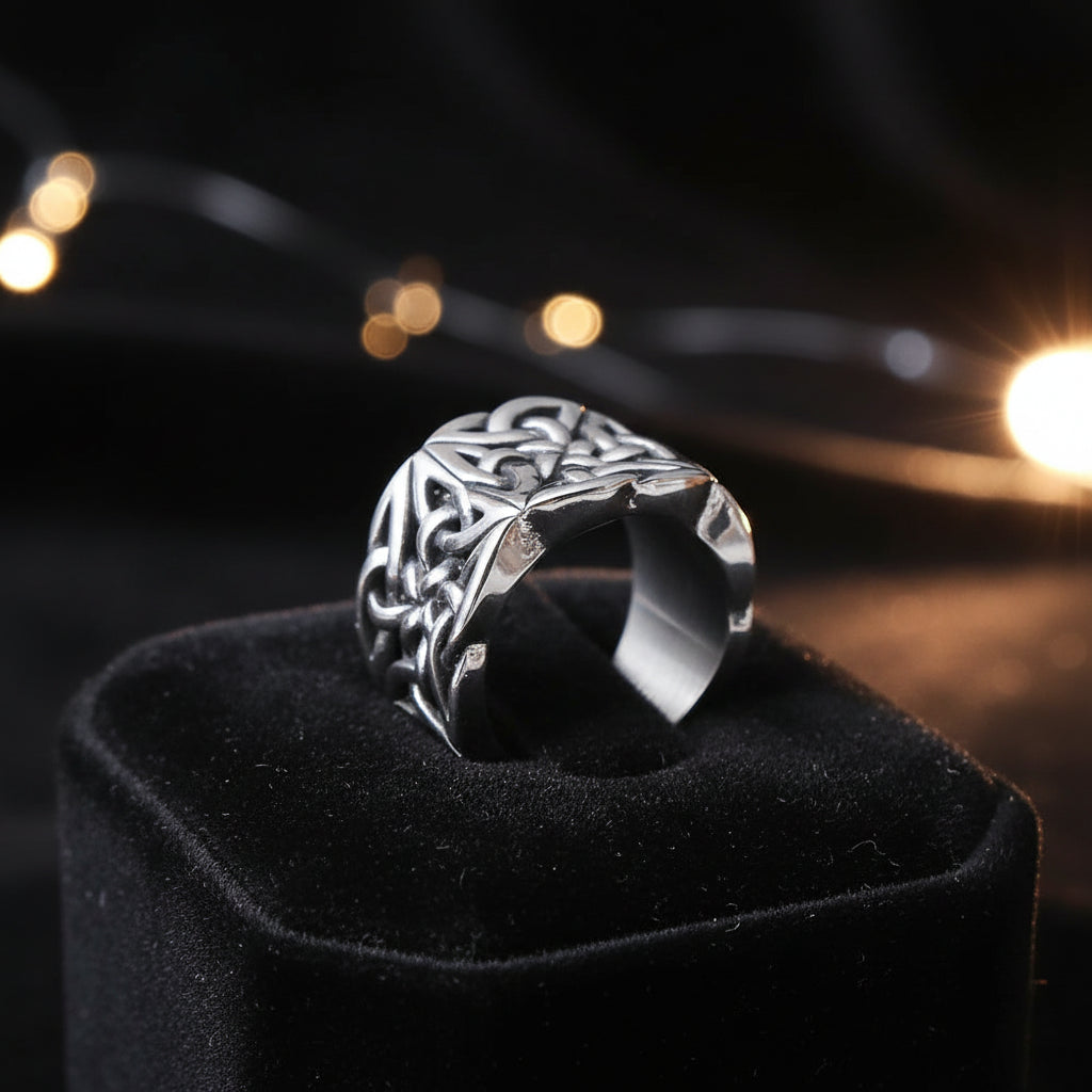 Men’s Stainless Steel Amulet Ring