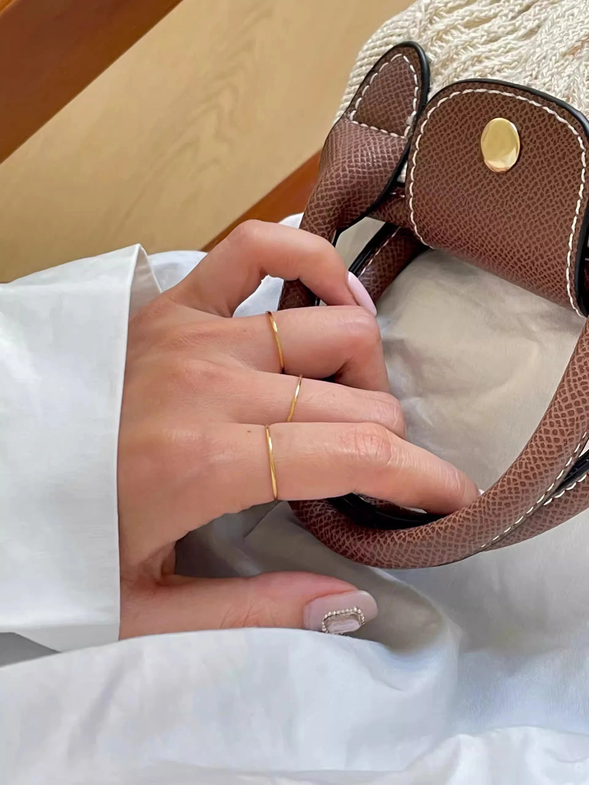 0.5mm Ultra-Thin Stainless Steel Gold Ring