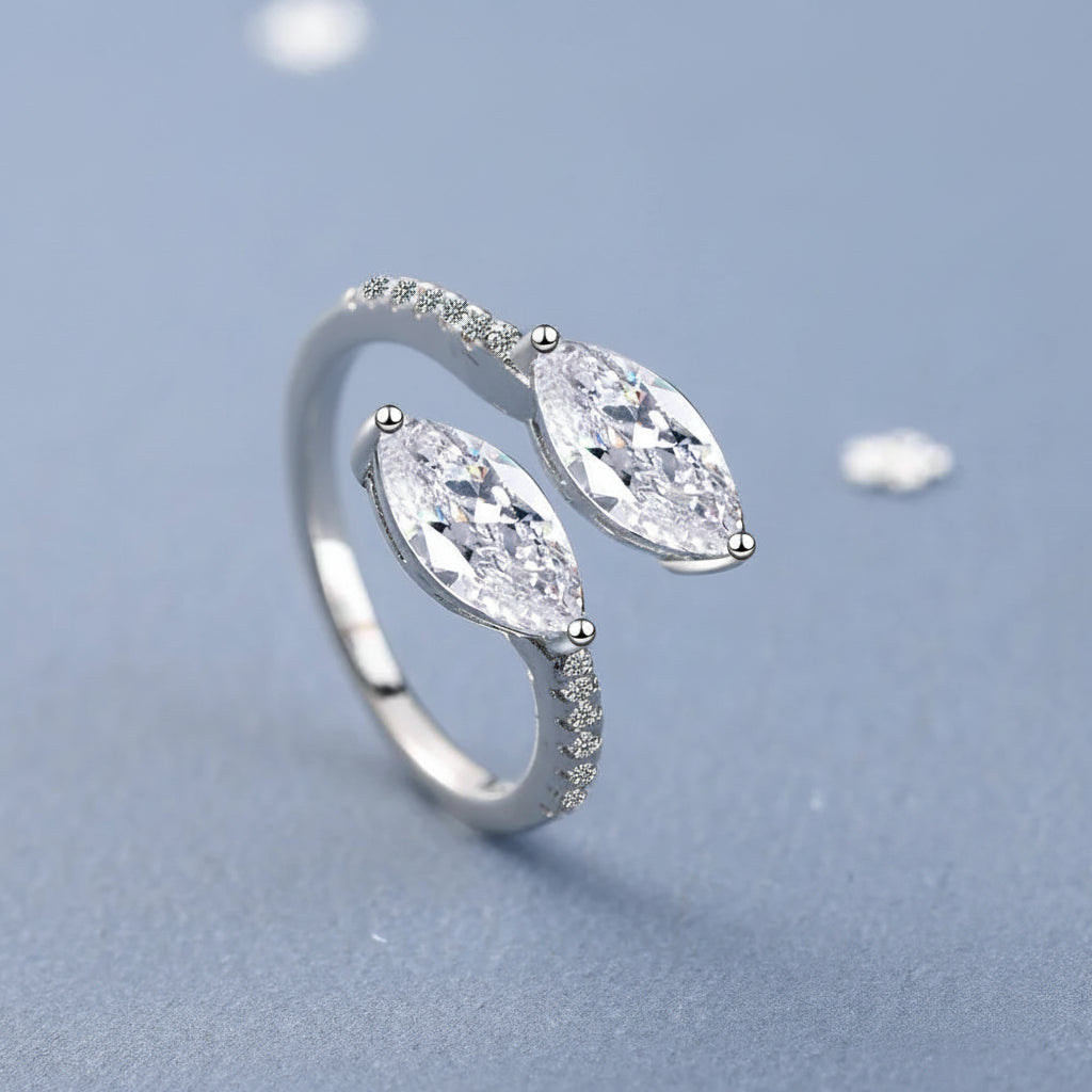 925 Sterling Silver Moissanite Ring