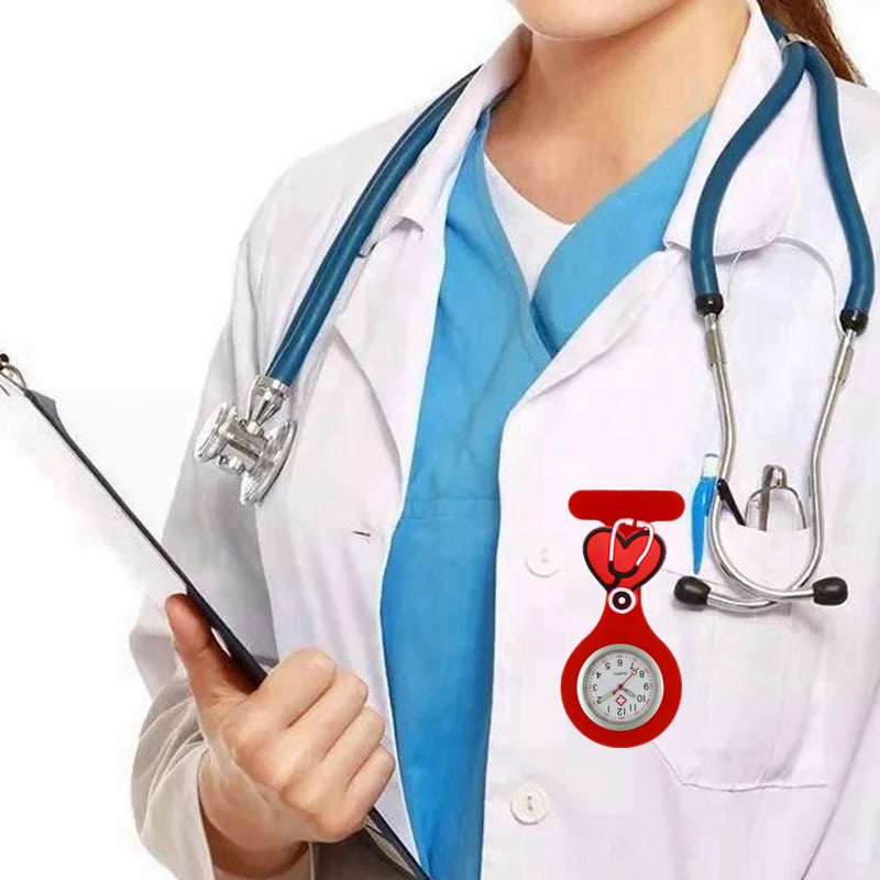 Cartoon Medical Silicone Brooch Watch
