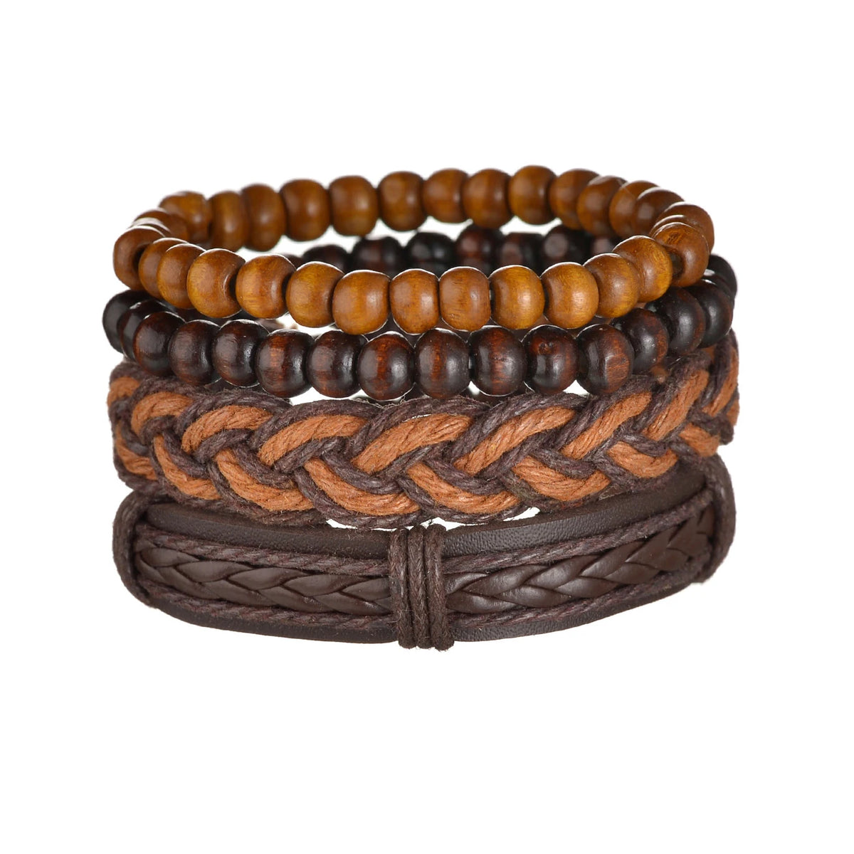 Men’s Life Tree & Wood Bead Bracelets
