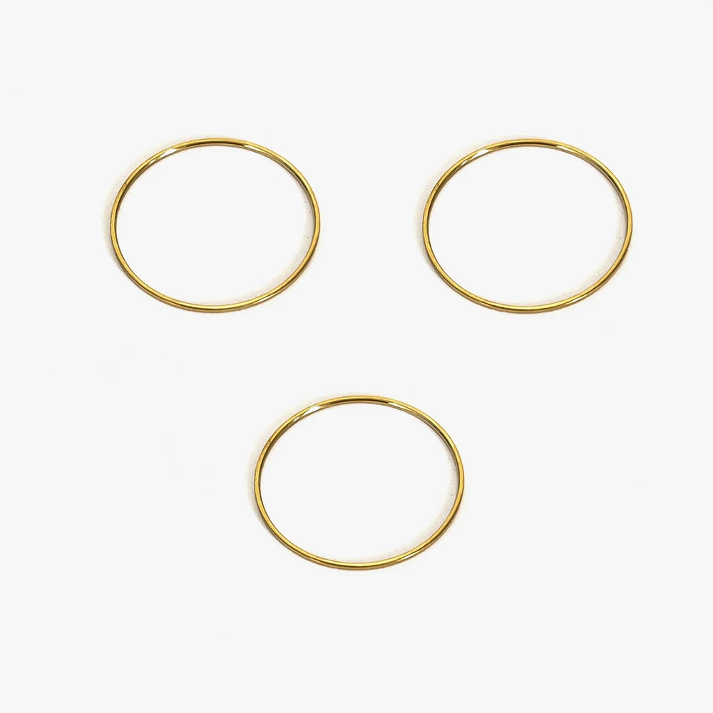 0.5mm Ultra-Thin Stainless Steel Gold Ring