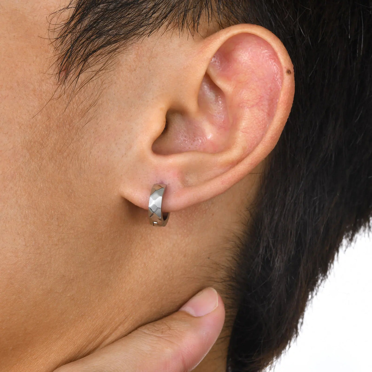 Geometric Stainless Steel Hoop Earrings