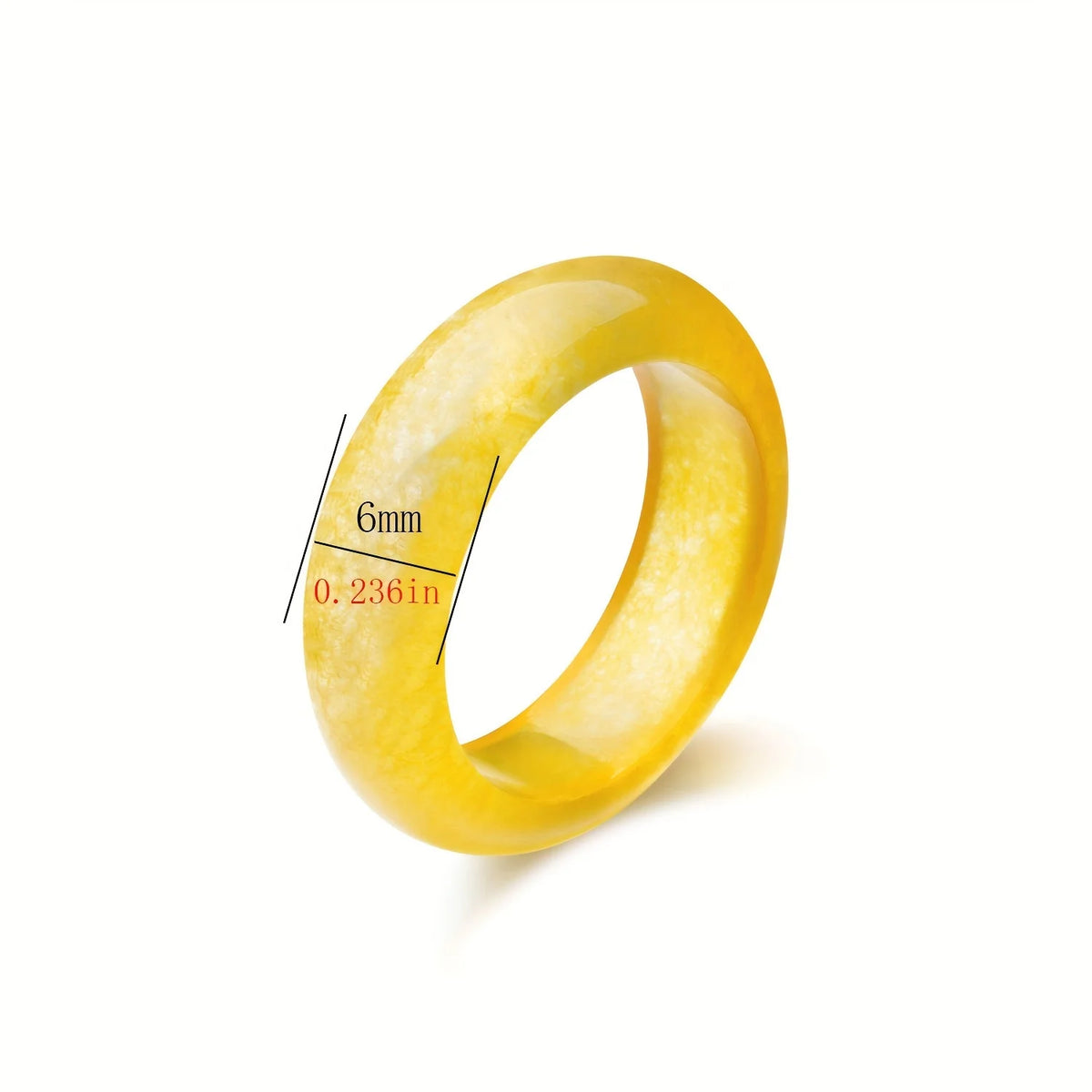 Natural Jade Unisex Band Ring