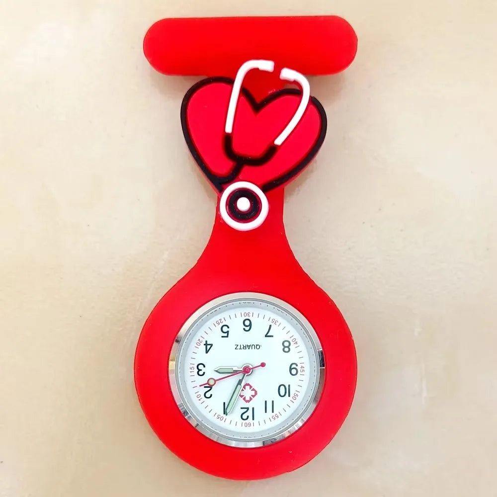 Cartoon Medical Silicone Brooch Watch