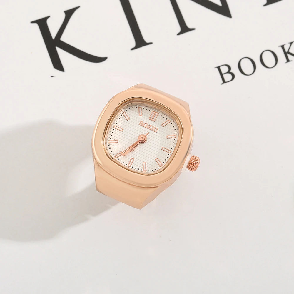 Mini Elastic Strap Finger Watch Ring