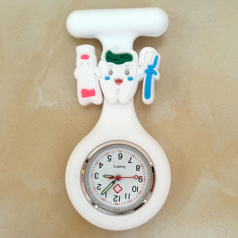 Cartoon Medical Silicone Brooch Watch
