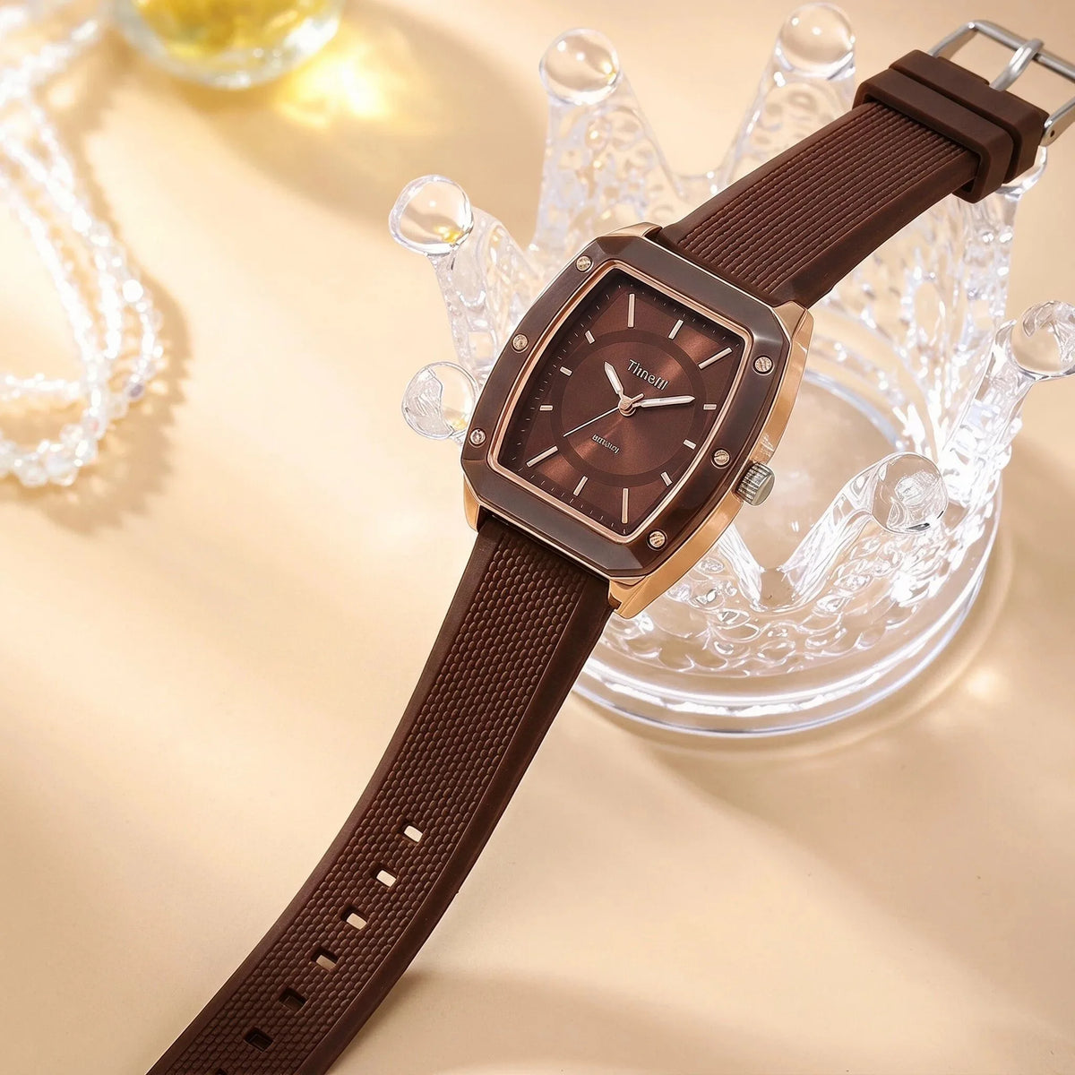 Trendy Square Silicone Quartz Watch