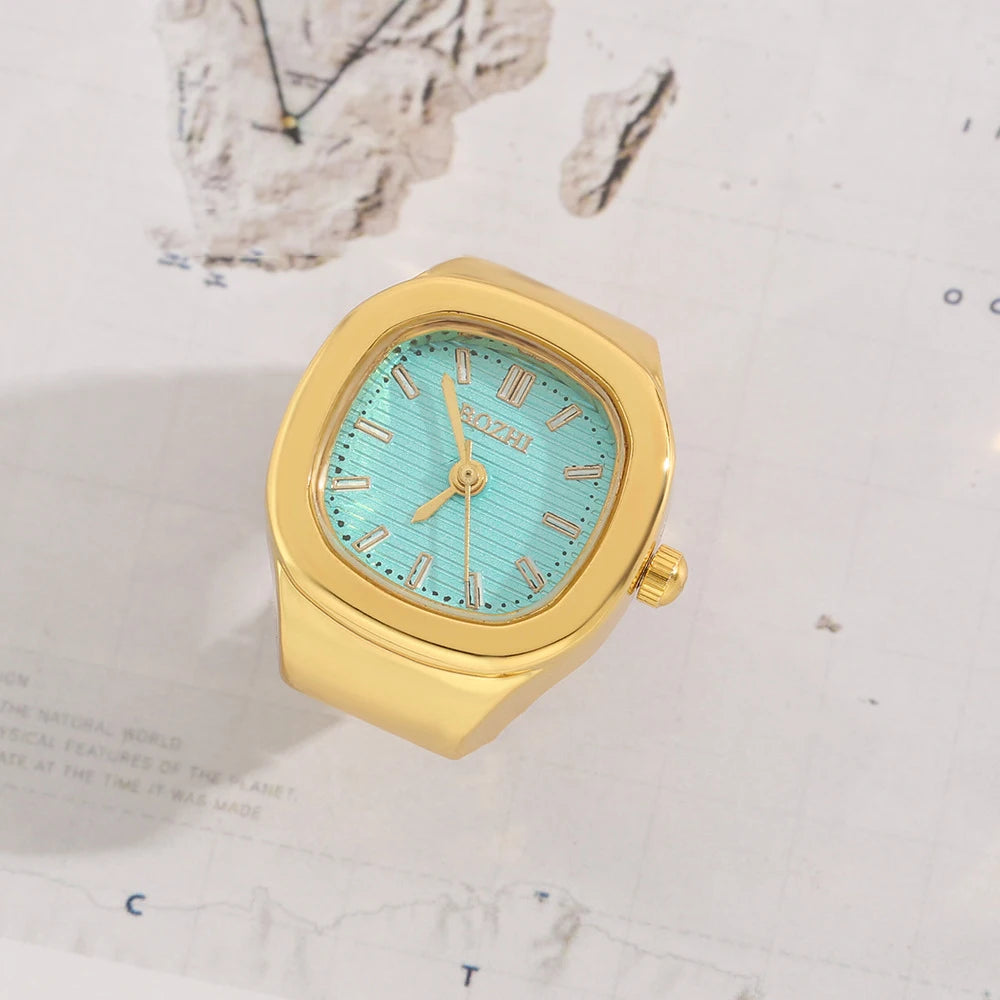 Mini Elastic Strap Finger Watch Ring