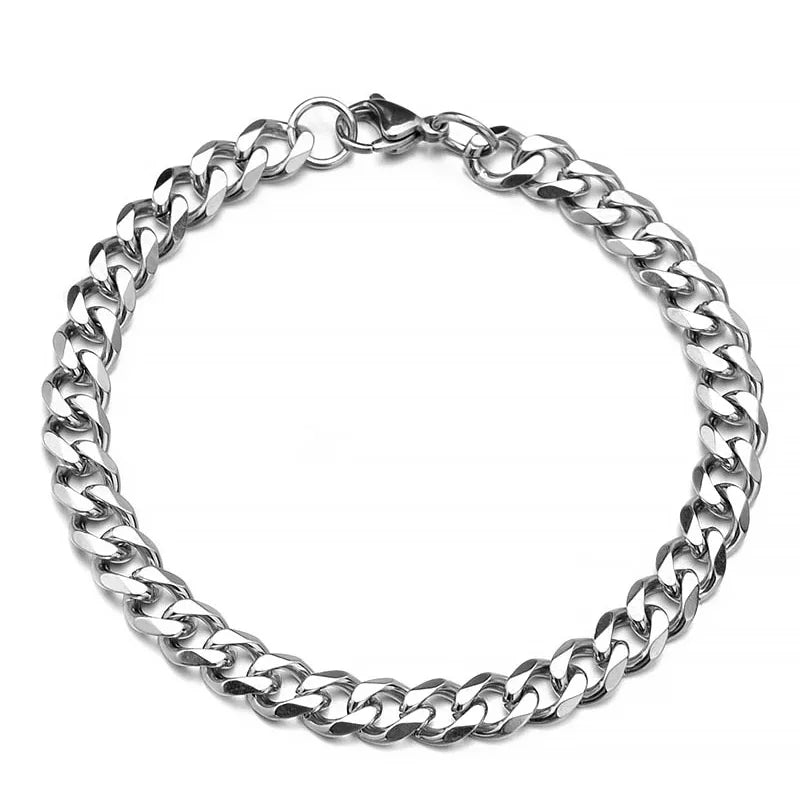 Stainless Steel Cuban Chain Bracelet