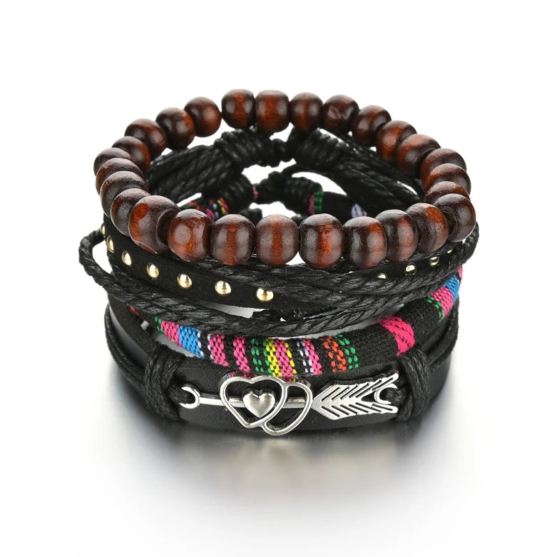 Men’s Life Tree & Wood Bead Bracelets