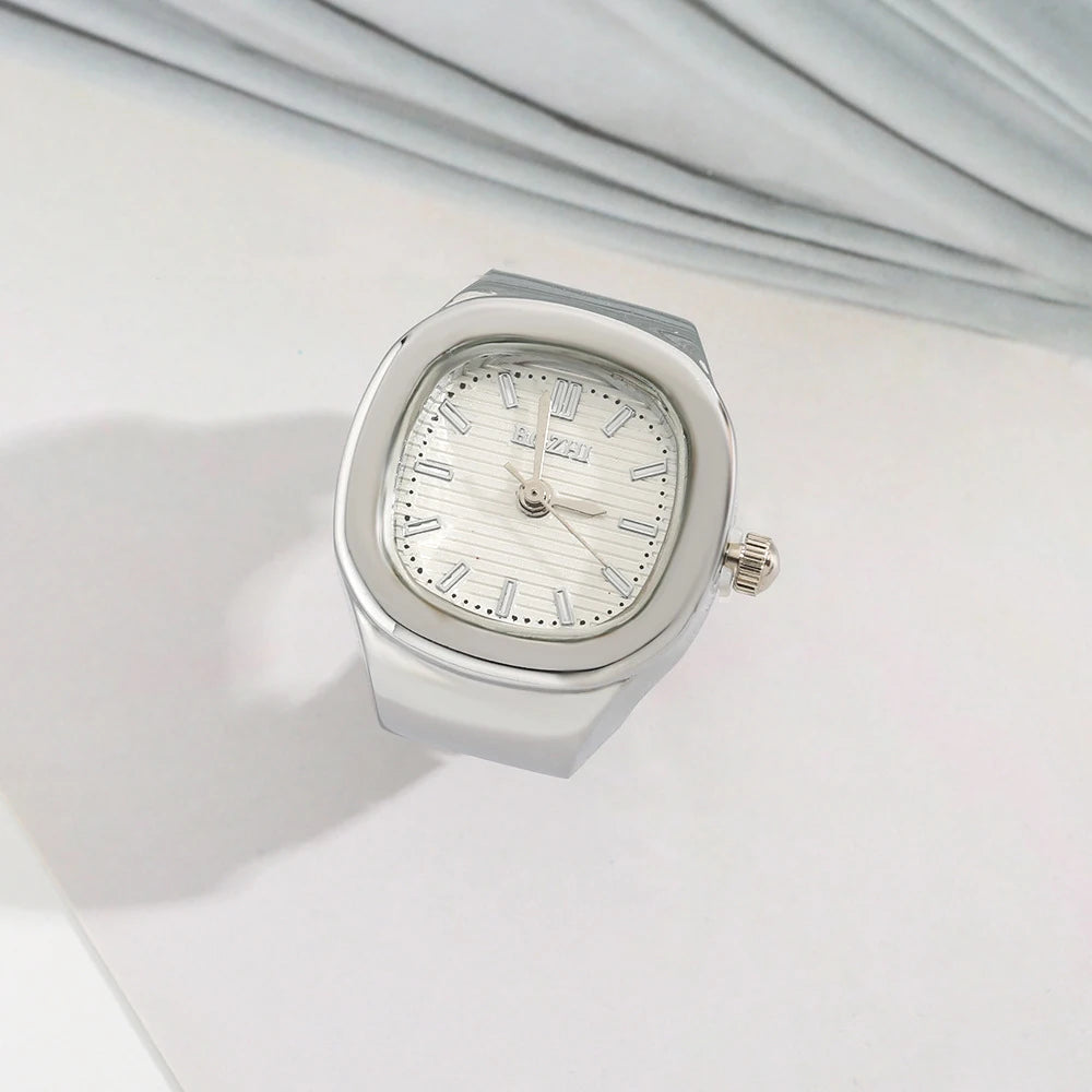 Mini Elastic Strap Finger Watch Ring