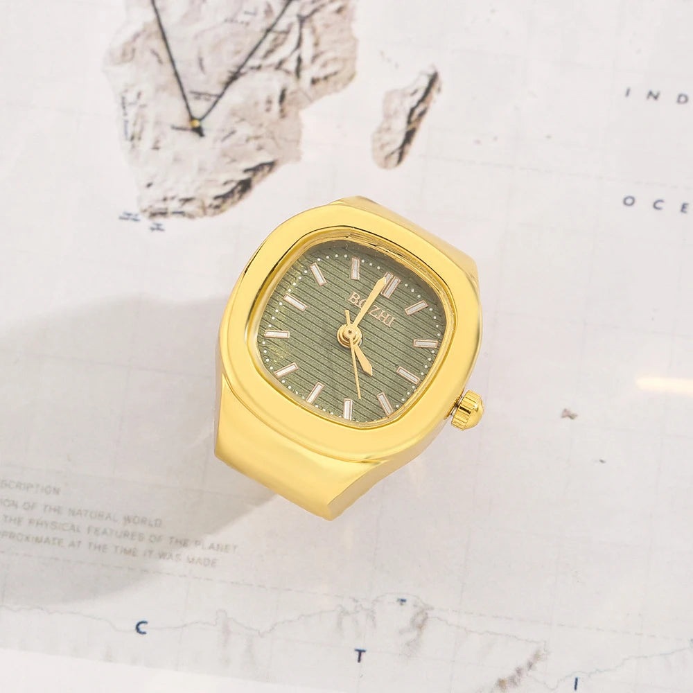 Mini Elastic Strap Finger Watch Ring