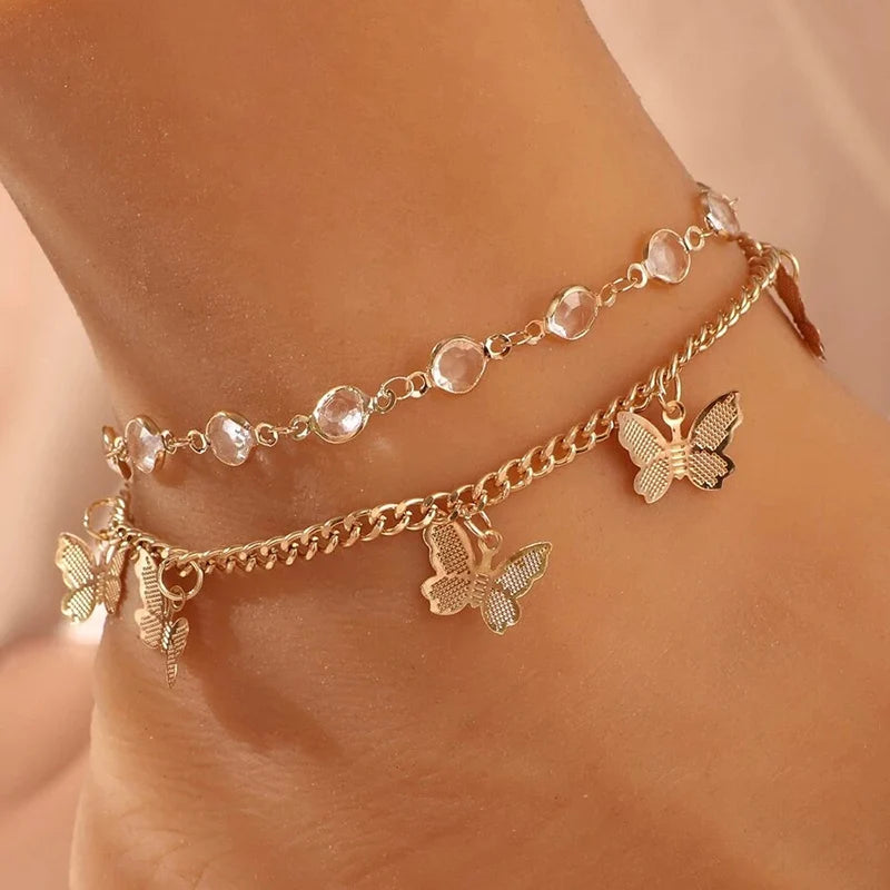 Boho Heart Beaded Anklet