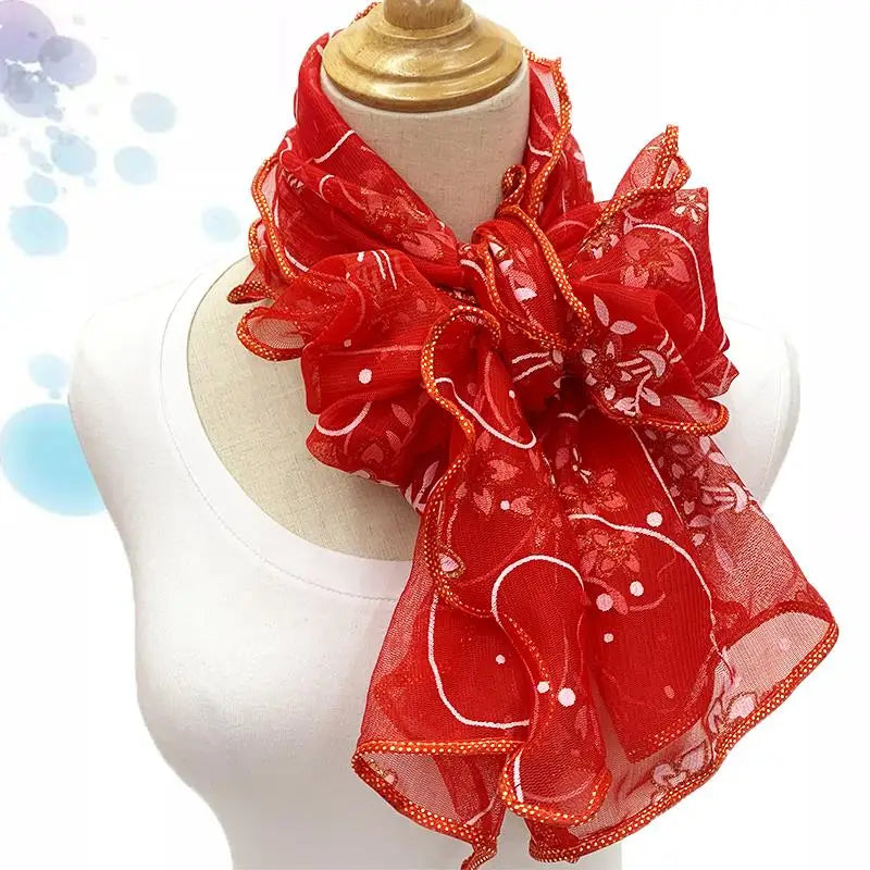 Luxury Floral Silk Wrap & Scarf
