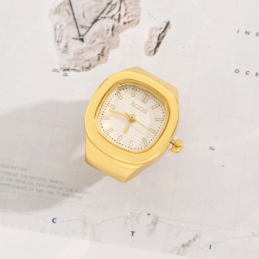 Mini Elastic Strap Finger Watch Ring
