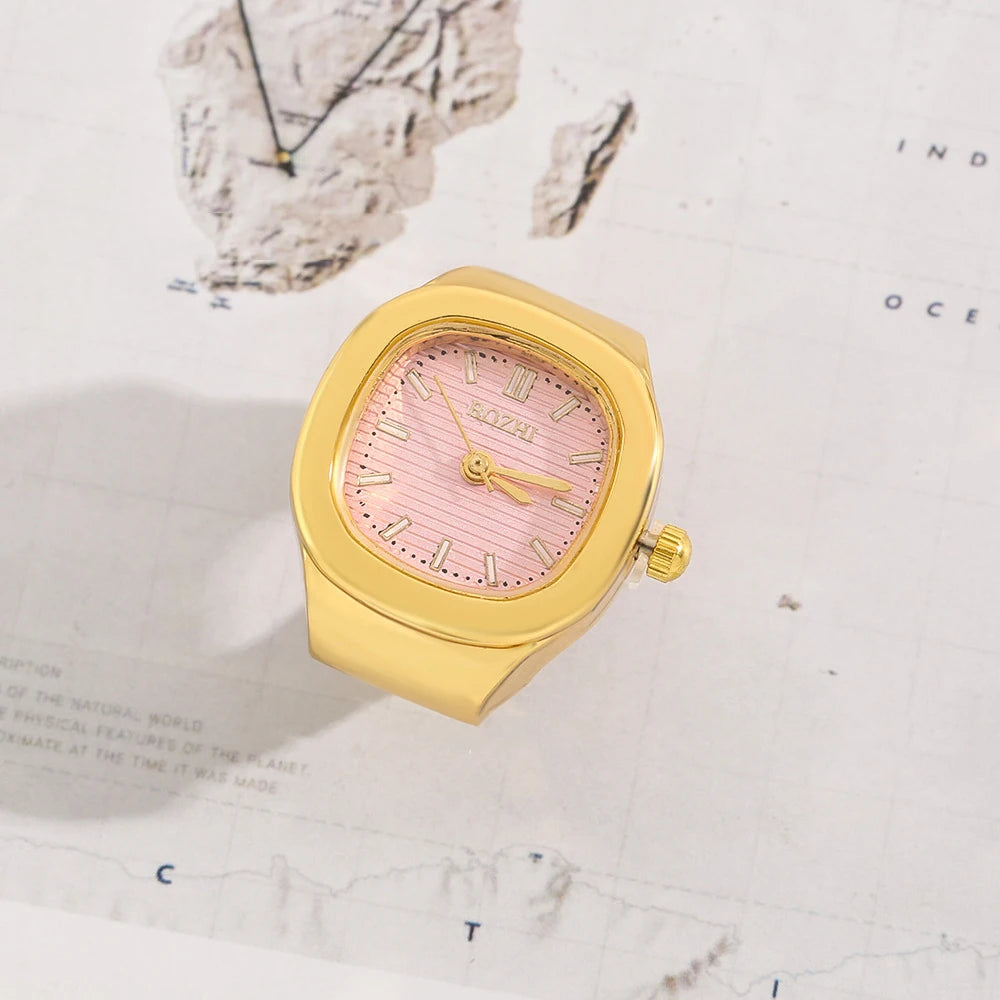 Mini Elastic Strap Finger Watch Ring