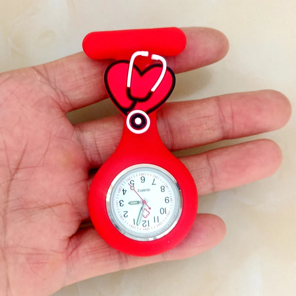 Cartoon Medical Silicone Brooch Watch