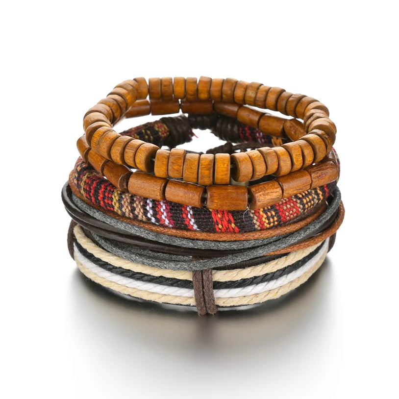 Men’s Life Tree & Wood Bead Bracelets