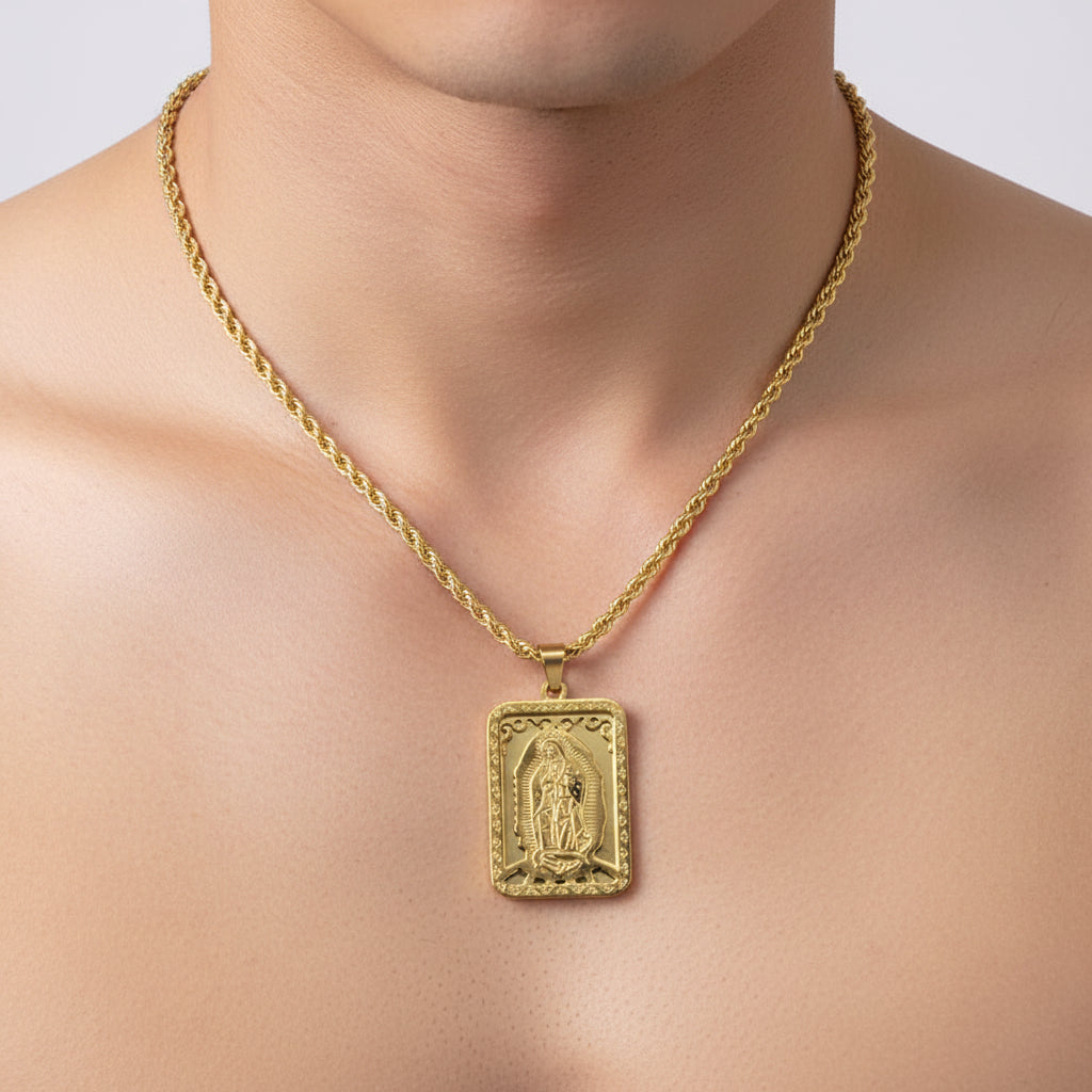Unisex Virgin Mary Pendant Necklace