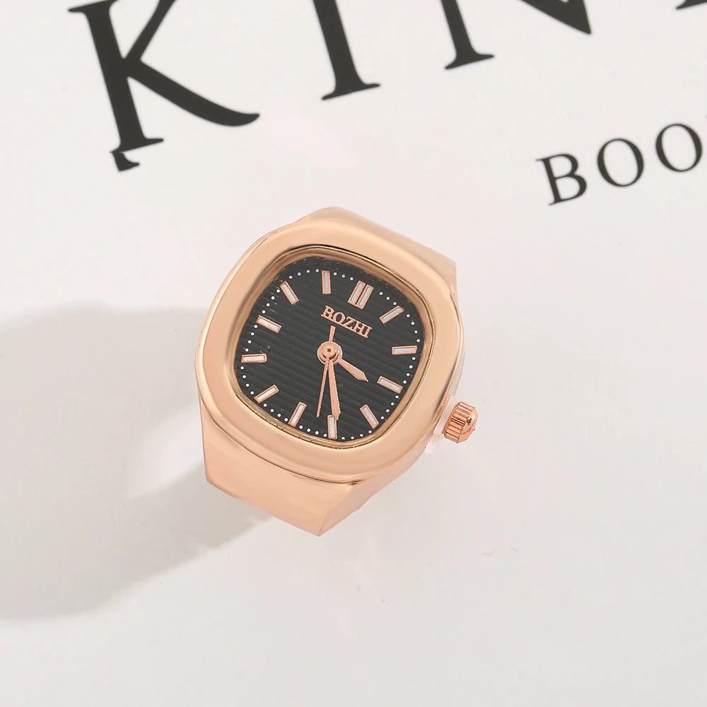 Mini Elastic Strap Finger Watch Ring