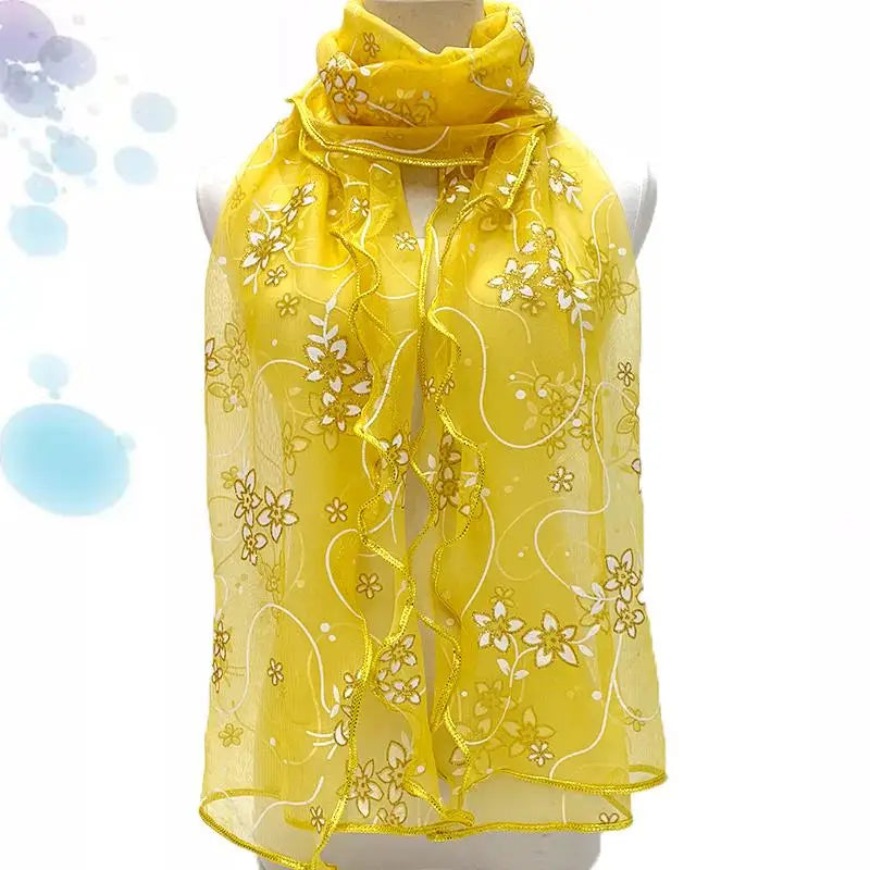 Luxury Floral Silk Wrap & Scarf