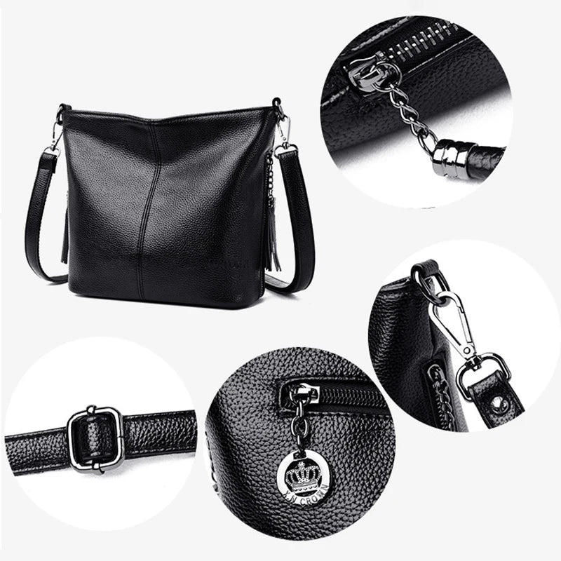 Elegant Casual Leather Shoulder Bag