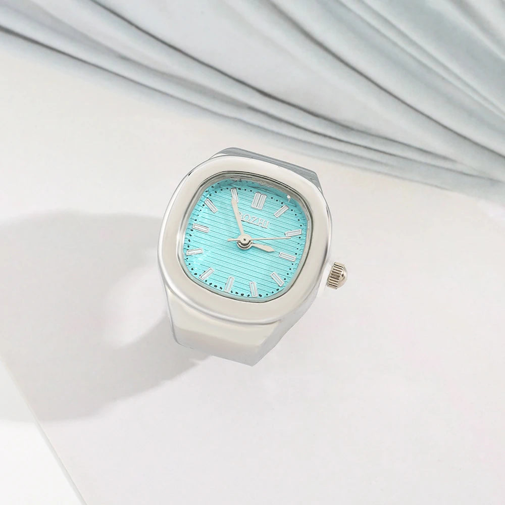 Mini Elastic Strap Finger Watch Ring