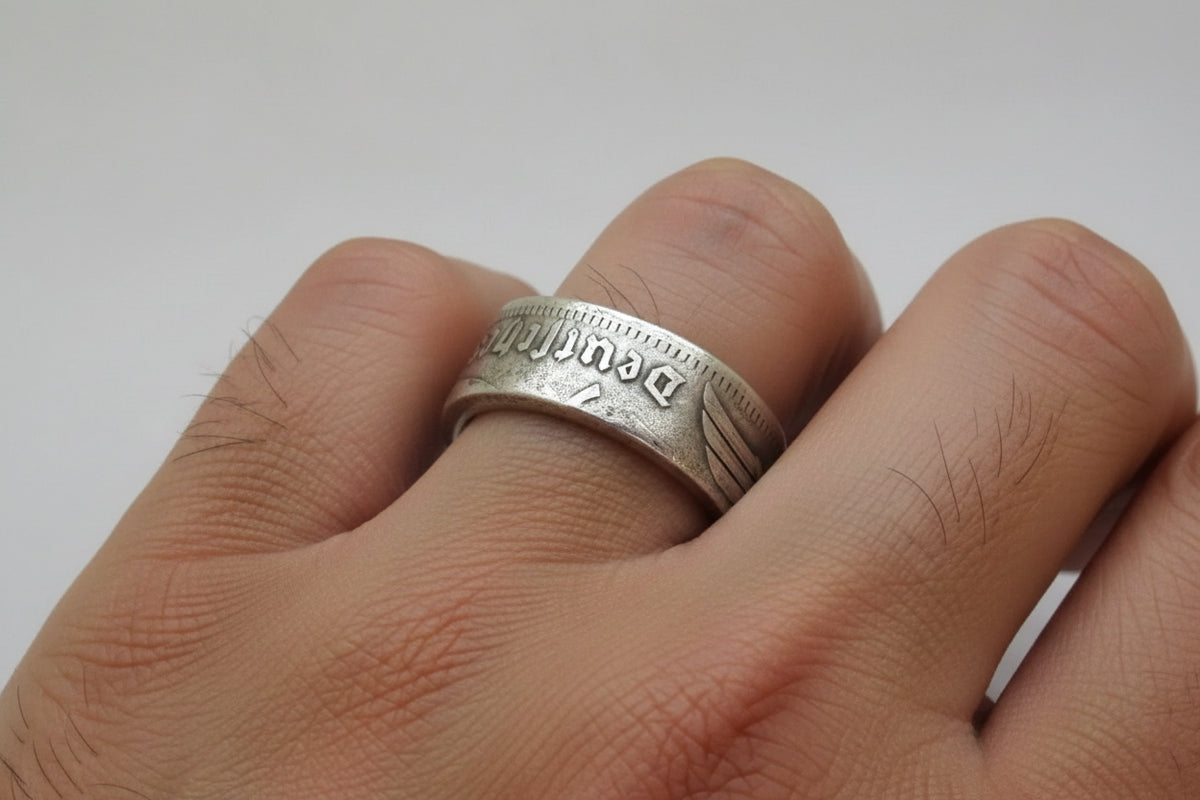 Handcrafted Germany Coin Ring