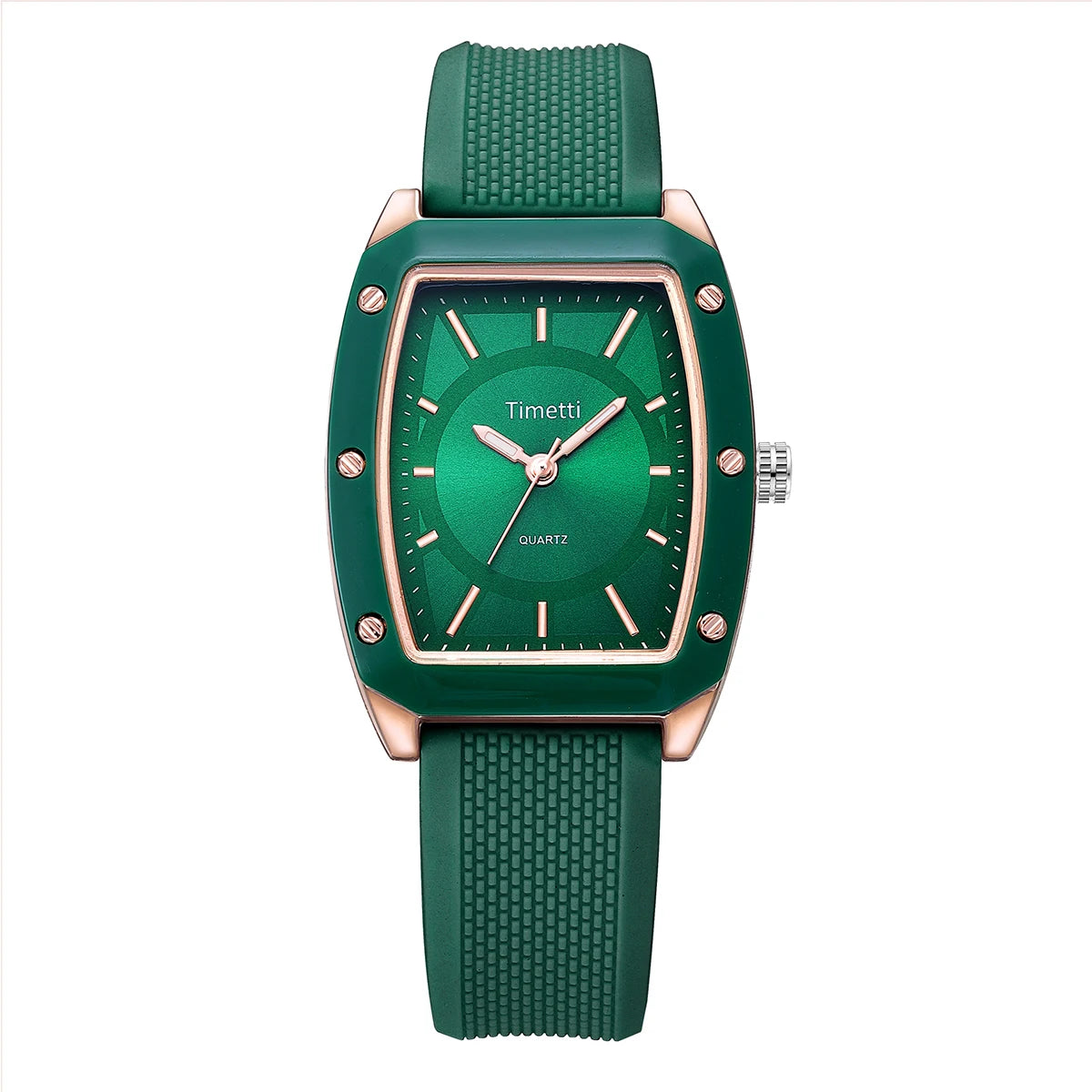 Trendy Square Silicone Quartz Watch
