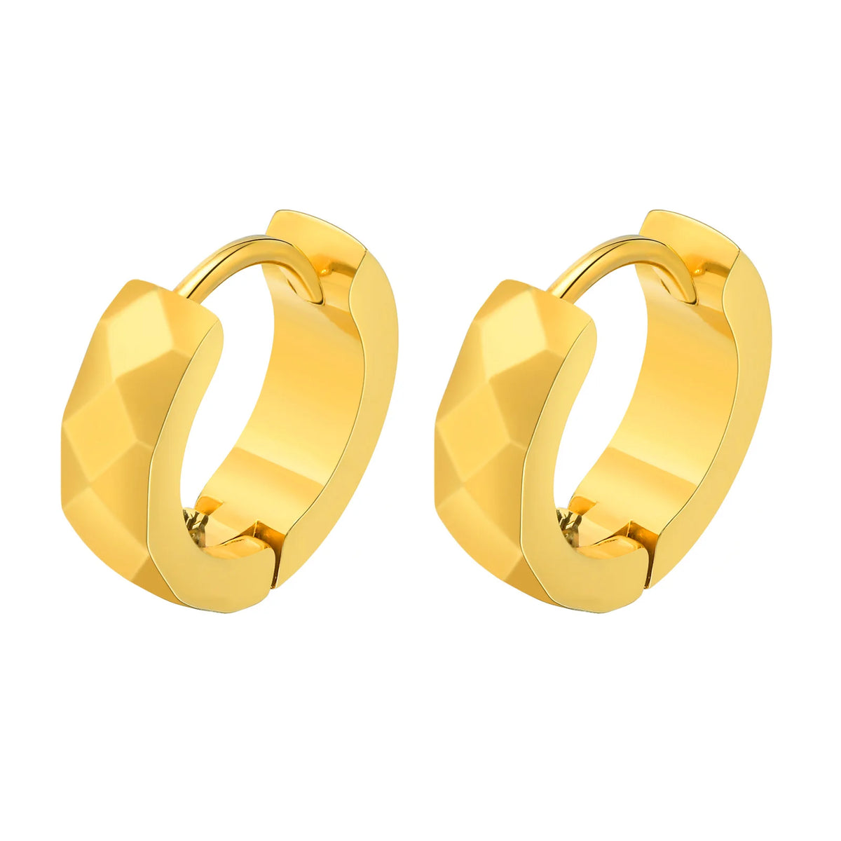 Geometric Stainless Steel Hoop Earrings