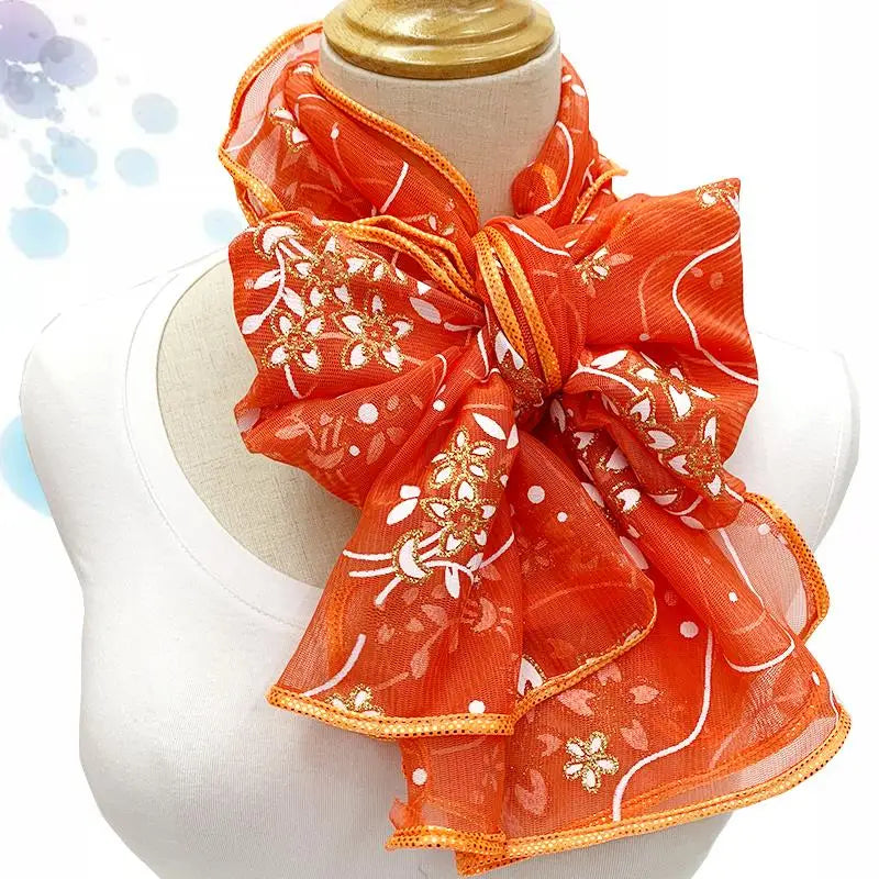 Luxury Floral Silk Wrap & Scarf
