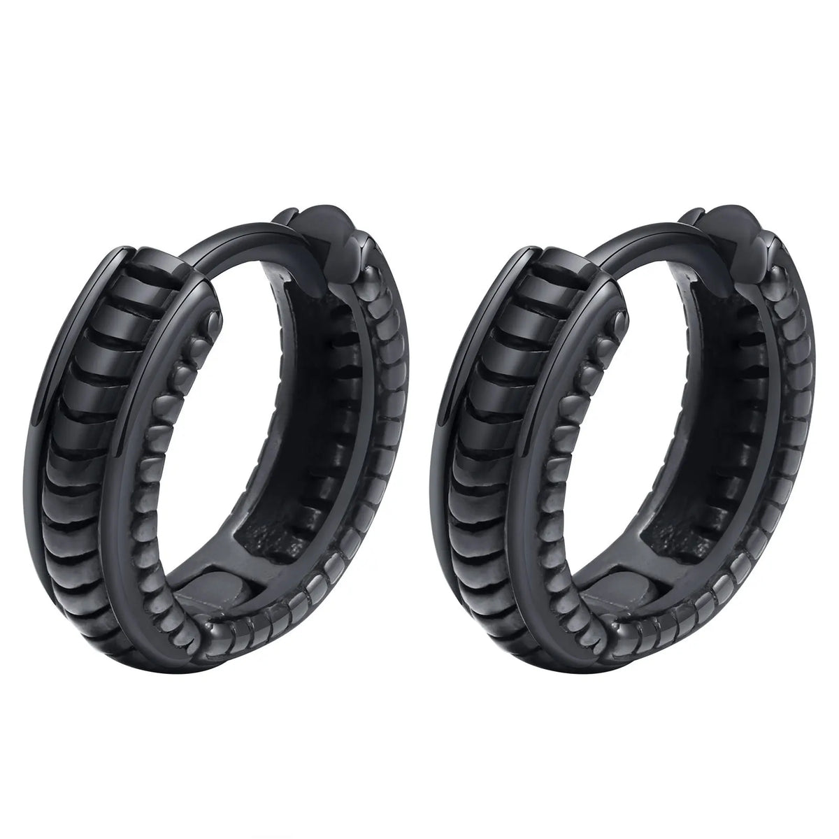 Stainless Steel Hoop Earrings for Men