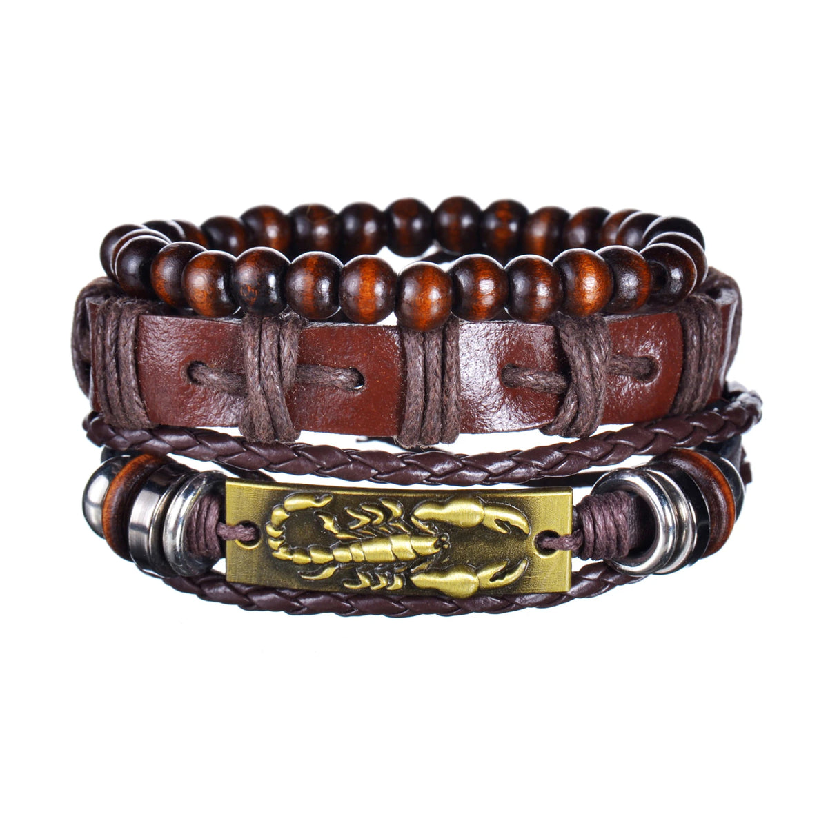 Men’s Life Tree & Wood Bead Bracelets