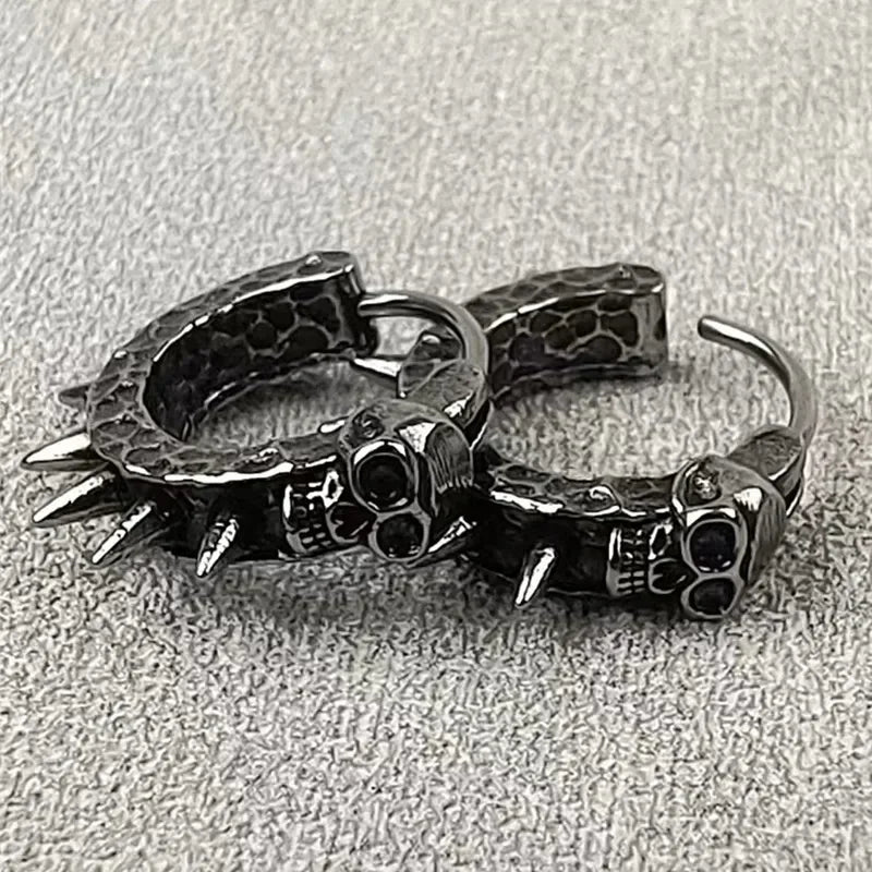 Retro Skull Earrings — Punk Rock Style
