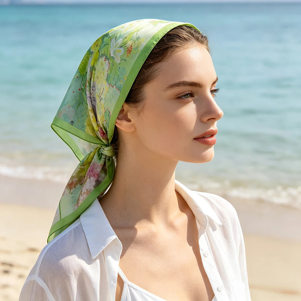 Soft Satin Hair & Neck Scarf