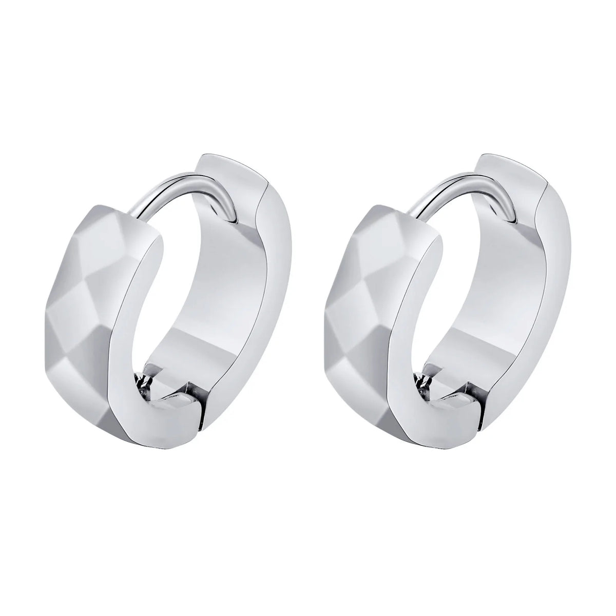 Geometric Stainless Steel Hoop Earrings