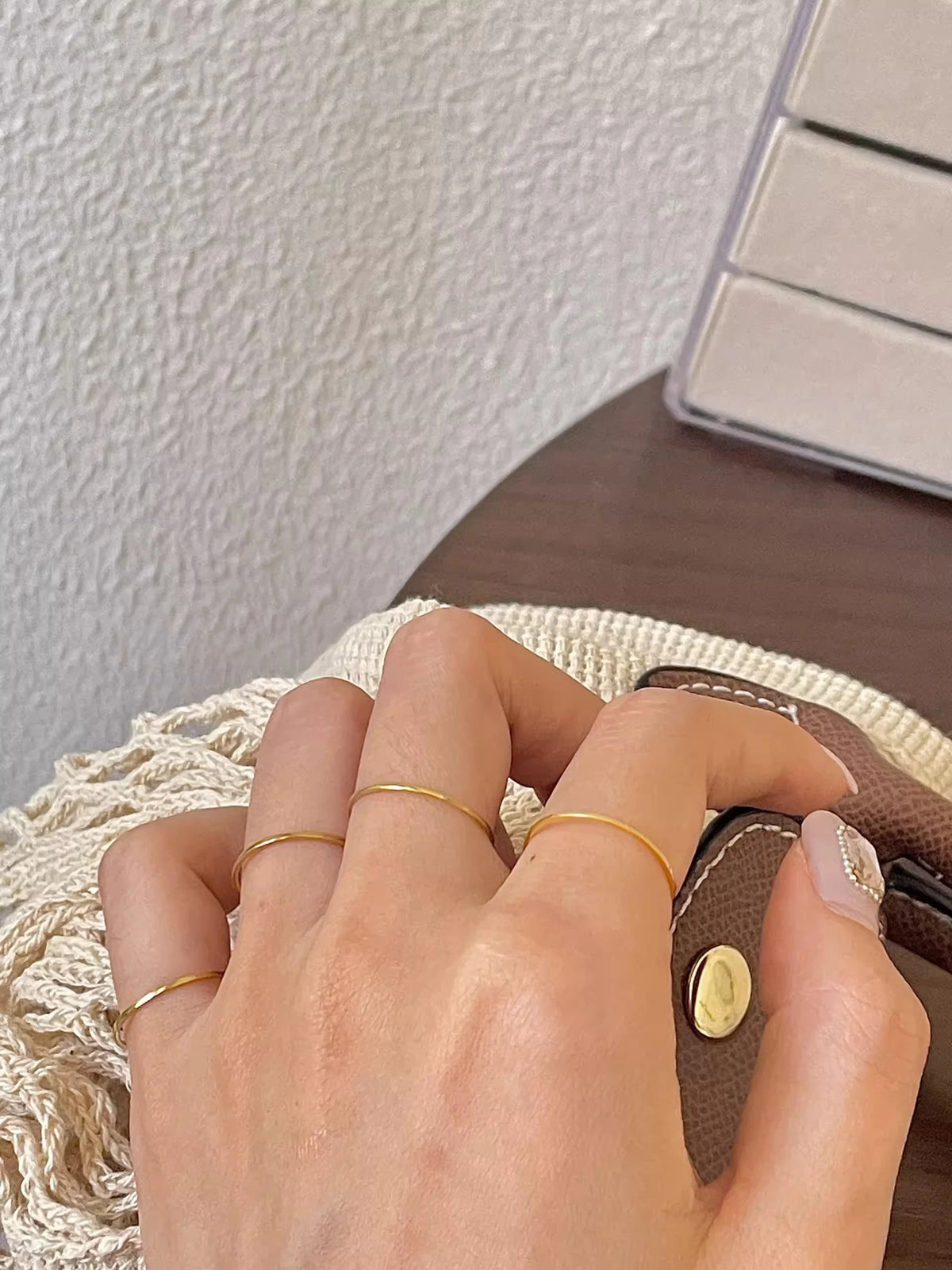 0.5mm Ultra-Thin Stainless Steel Gold Ring