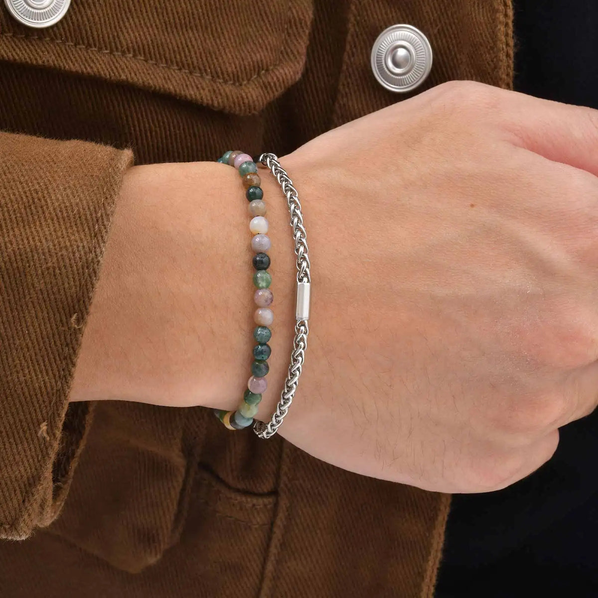 2pcs Adjustable Volcanic Stone Bracelets