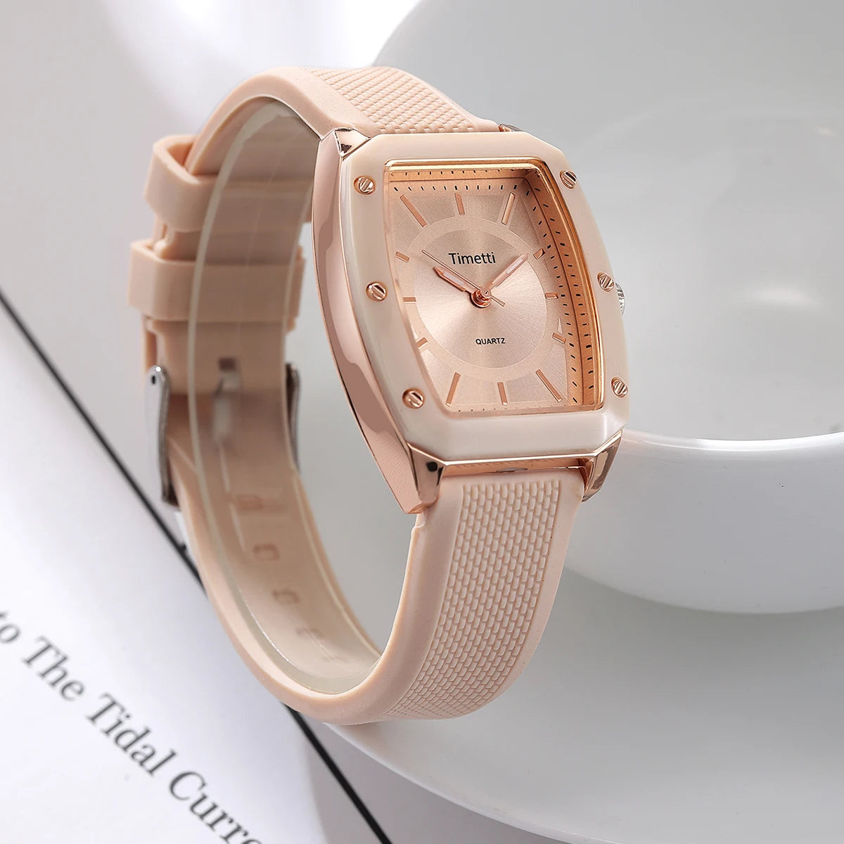 Trendy Square Silicone Quartz Watch