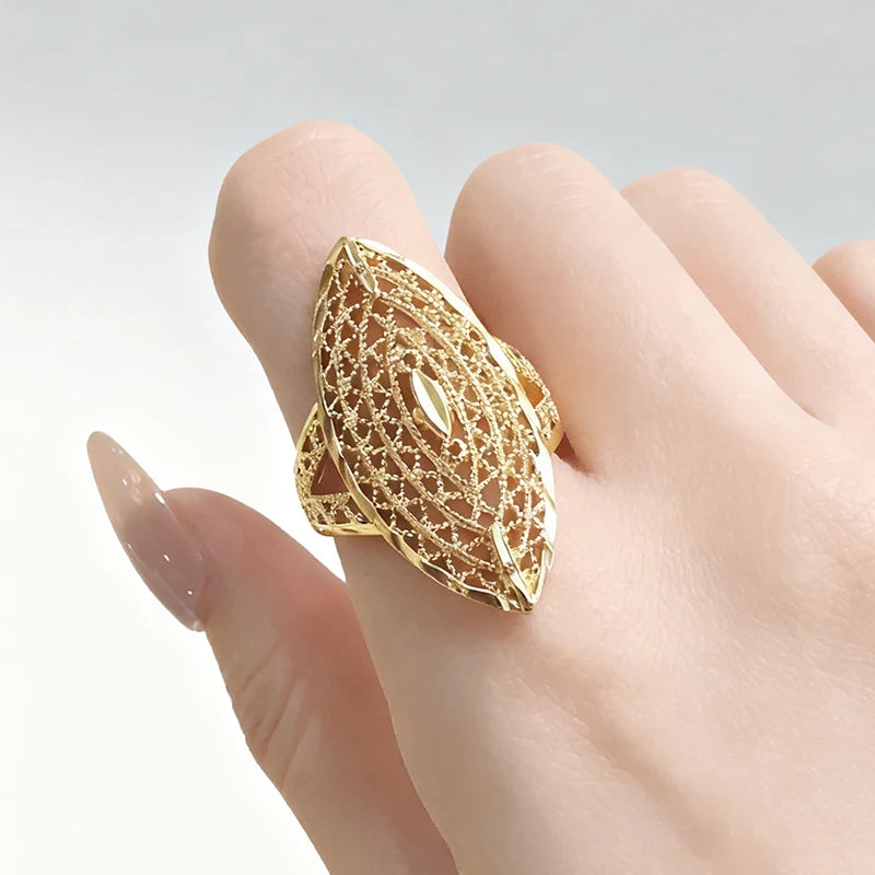 Gold Marquise Statement Ring