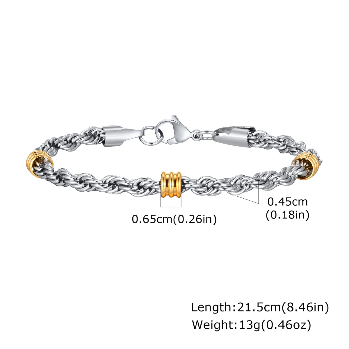 Men’s Rope & Cuban Link Bracelet
