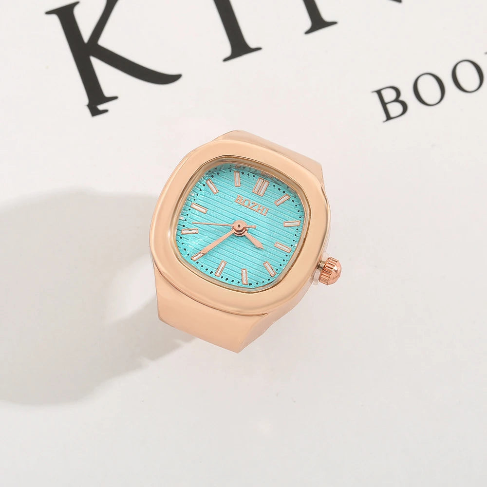 Mini Elastic Strap Finger Watch Ring