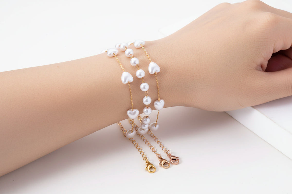 Pearl Bead Chain Bracelet/Anklet