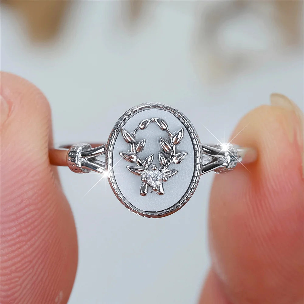 Vintage Gold/Silver Leaf Plant Ring